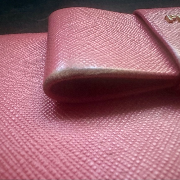 8” Mauve Prada Clutch with Bow - Picture 2 of 5